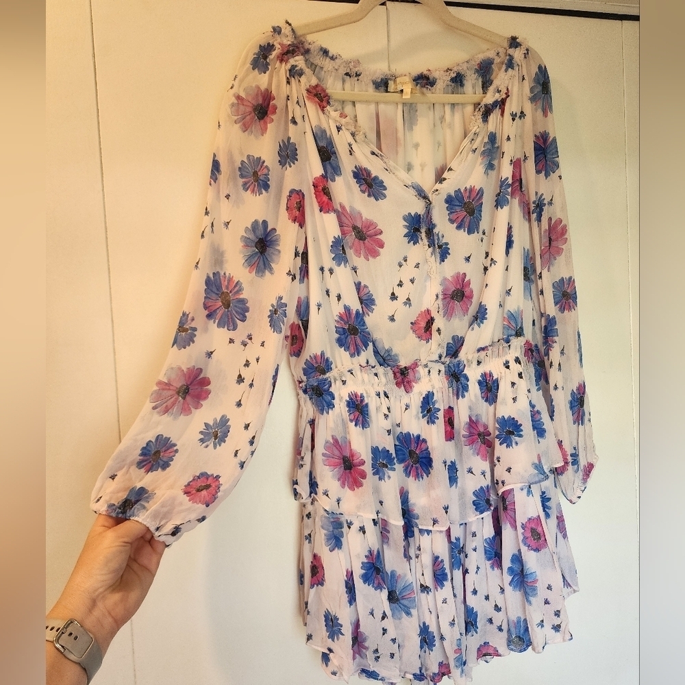 LoveShackFancy women's floral mini dress size large - Picture 10 of 10